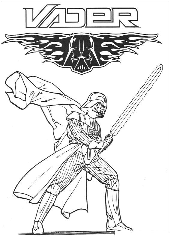 Fisă de colorat cu Razboiul stelelor de colorat p125