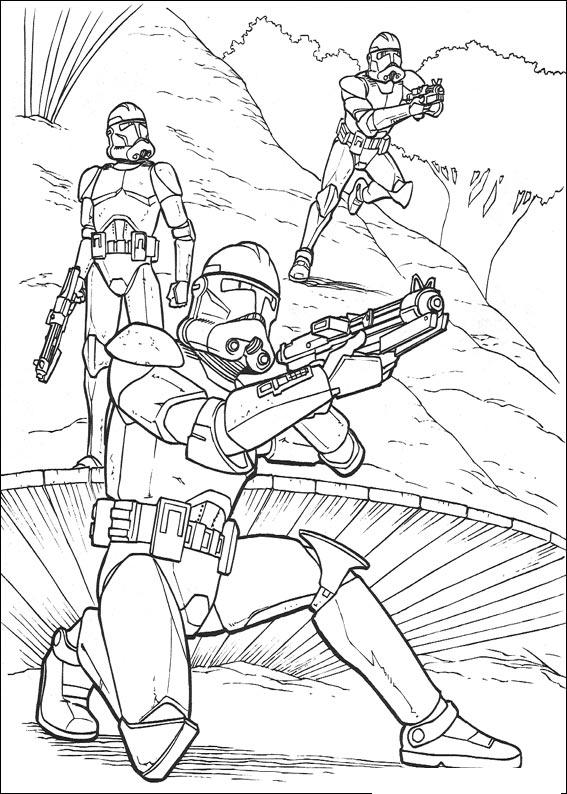 Fisă de colorat cu Razboiul stelelor de colorat p135