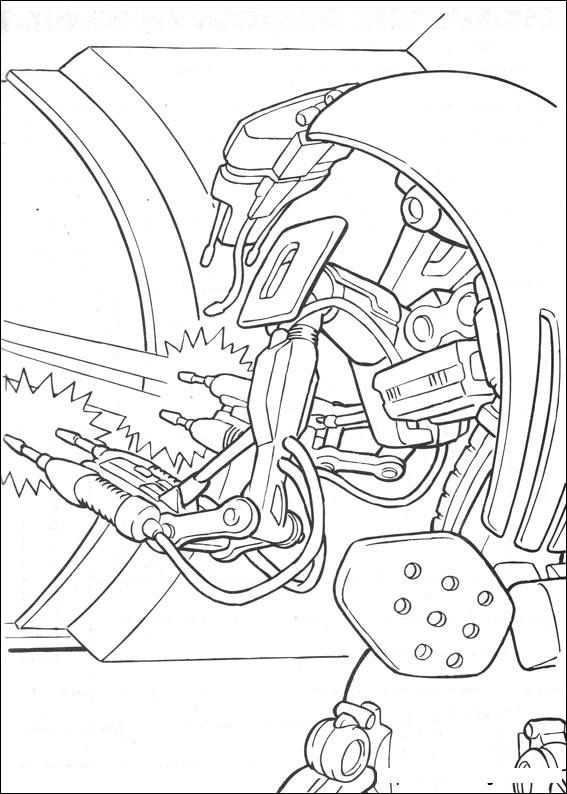 Fisă de colorat cu Razboiul stelelor de colorat p22