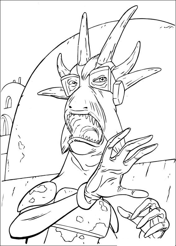 Fisă de colorat cu Razboiul stelelor de colorat p47