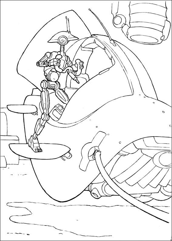 Fisă de colorat cu Razboiul stelelor de colorat p48