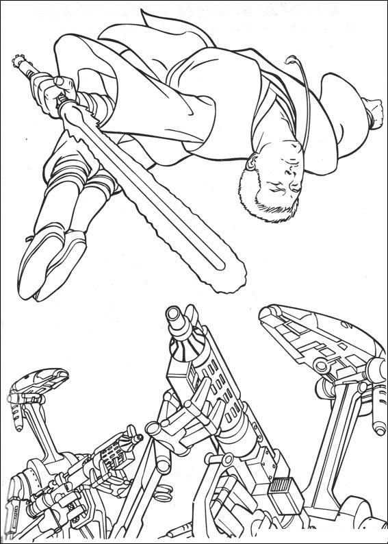 Fisă de colorat cu Razboiul stelelor de colorat p74