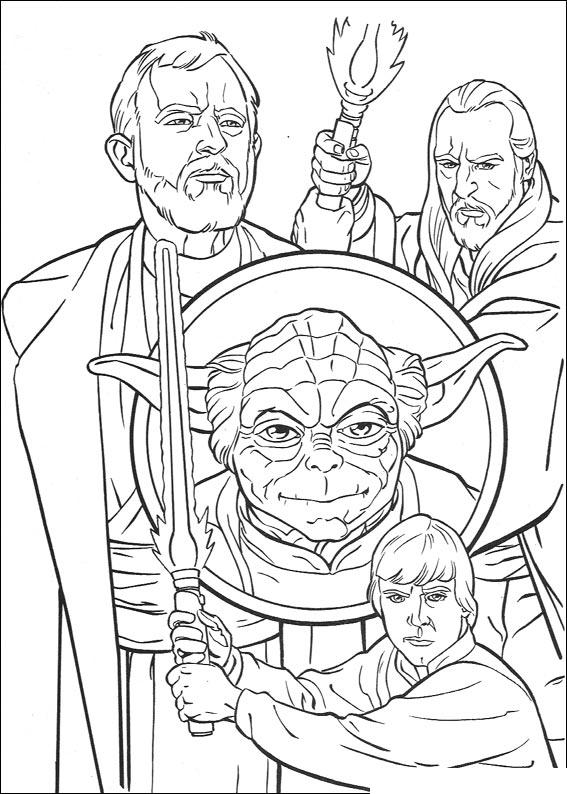 Fisă de colorat cu Razboiul stelelor de colorat p86