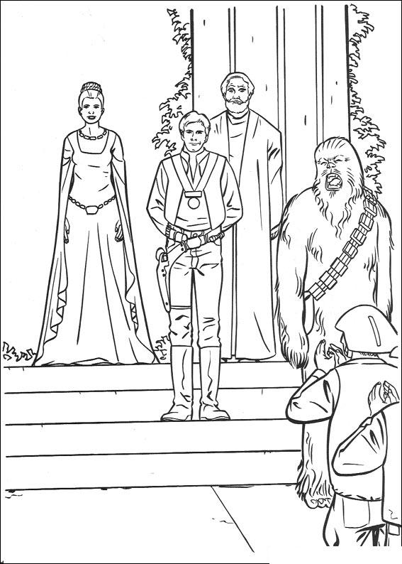 Fisă de colorat cu Razboiul stelelor de colorat p99