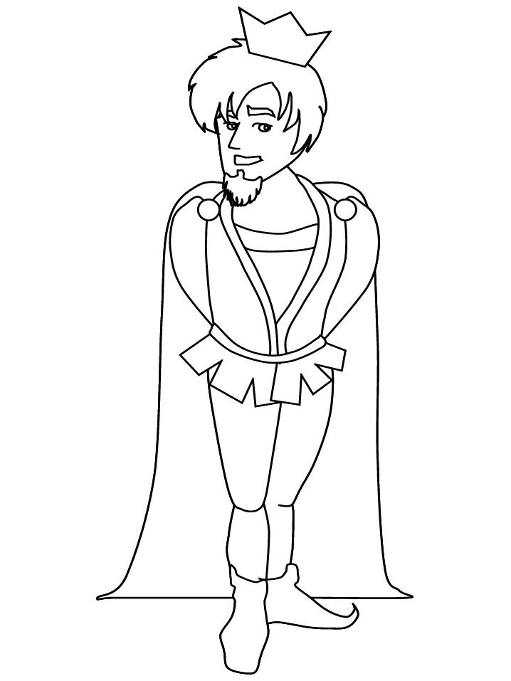 Fisă de colorat cu Regi medievali de colorat p42