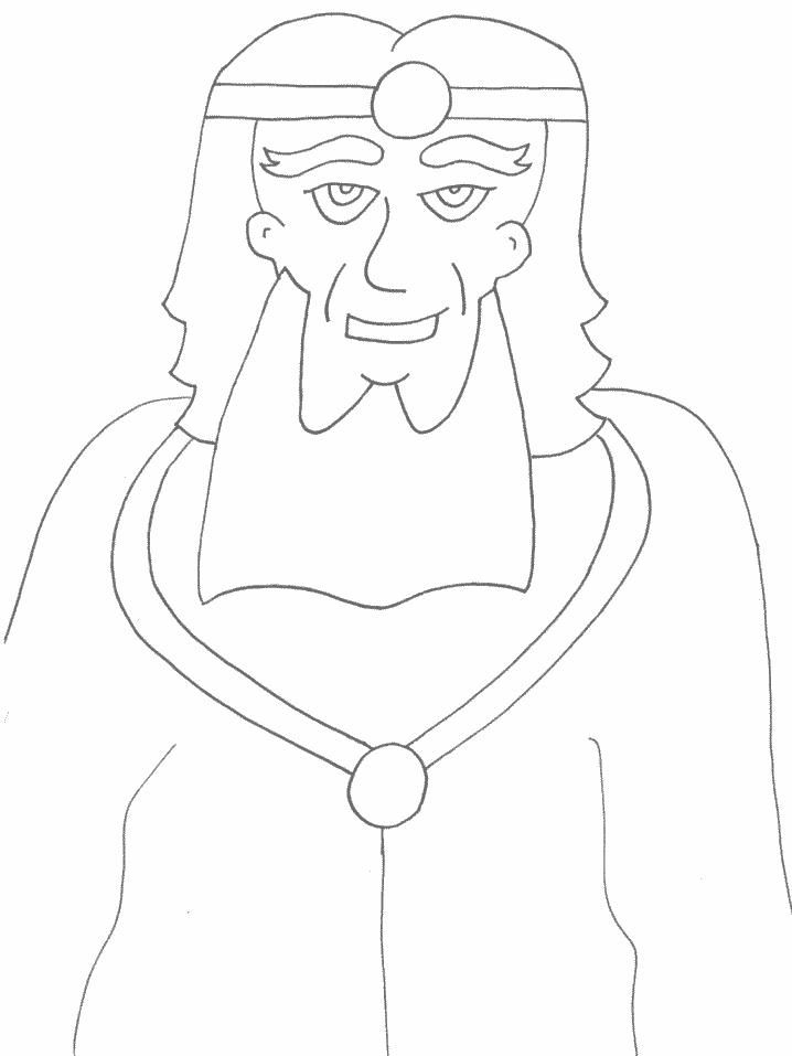 Fisă de colorat cu Regi medievali de colorat p45