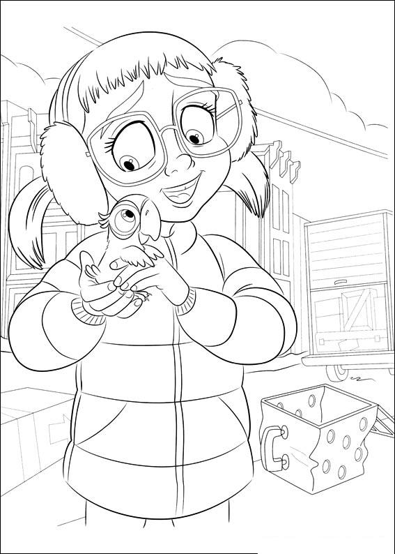 Fisă de colorat cu Rio de colorat p01