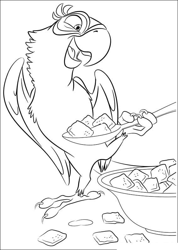 Fisă de colorat cu Rio de colorat p02