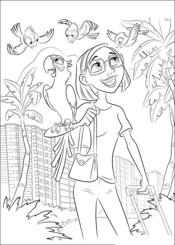 Fisă de colorat cu Rio de colorat p07