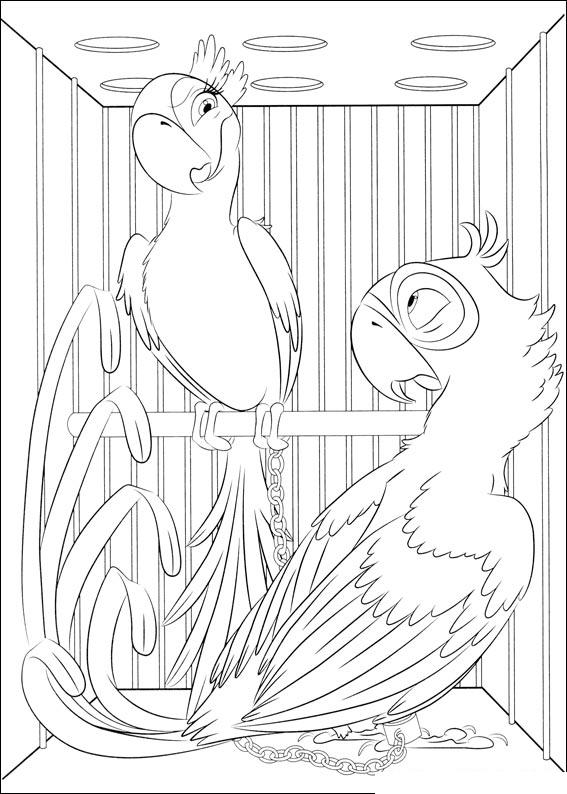 Fisă de colorat cu Rio de colorat p12