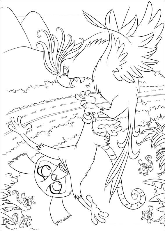 Fisă de colorat cu Rio de colorat p17