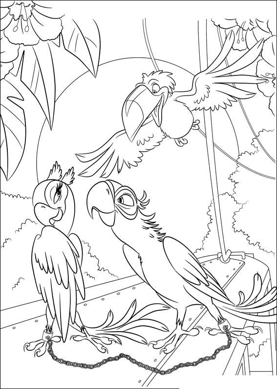 Fisă de colorat cu Rio de colorat p23