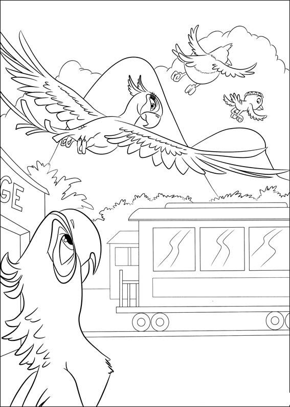 Fisă de colorat cu Rio de colorat p25