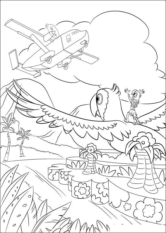 Fisă de colorat cu Rio de colorat p28