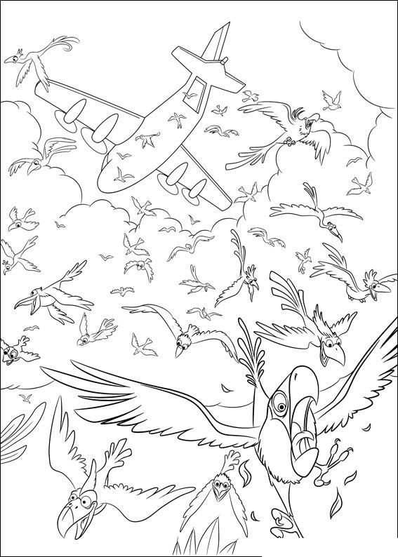 Fisă de colorat cu Rio de colorat p29