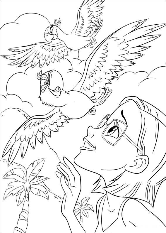 Fisă de colorat cu Rio de colorat p31