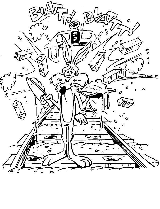 Fisă de colorat cu Road runner de colorat p01