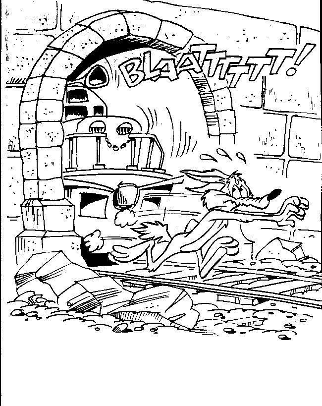 Fisă de colorat cu Road runner de colorat p13