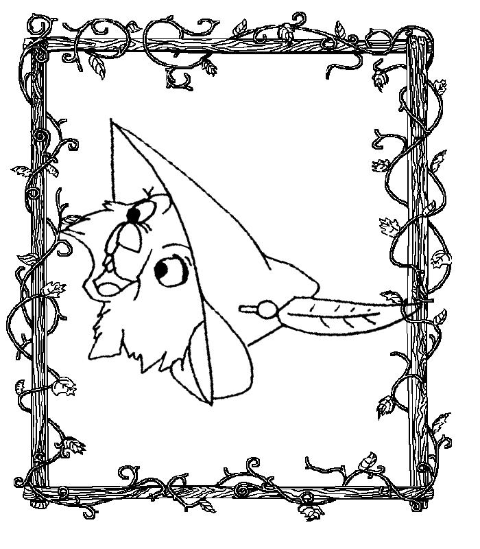 Fisă de colorat cu Robin hood de colorat p09