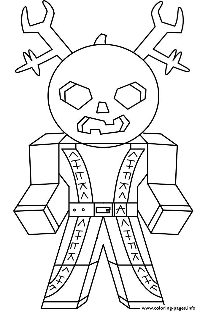 Fisă de colorat cu Roblox p1