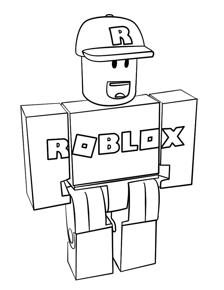 Fisă de colorat cu Roblox p5