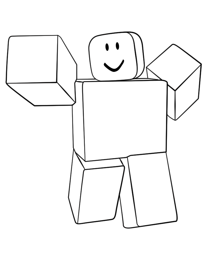 Fisă de colorat cu Roblox p8