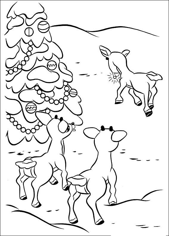 Fisă de colorat cu Rudolph de colorat p12