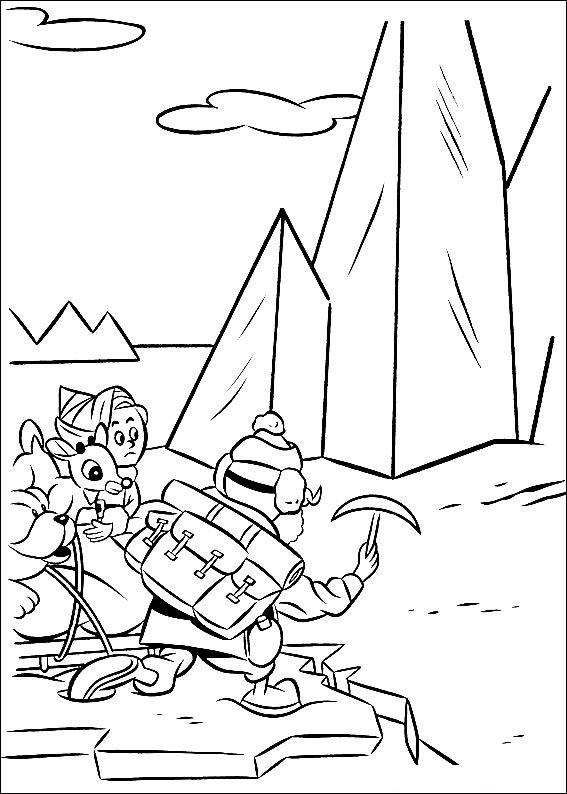 Fisă de colorat cu Rudolph de colorat p21