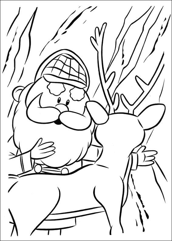 Fisă de colorat cu Rudolph de colorat p28