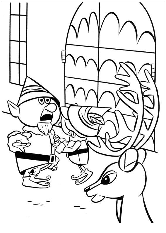 Fisă de colorat cu Rudolph de colorat p31