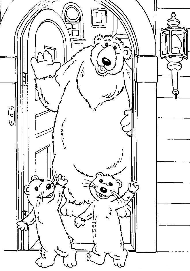 Fisă de colorat cu Rupert bear de colorat p12