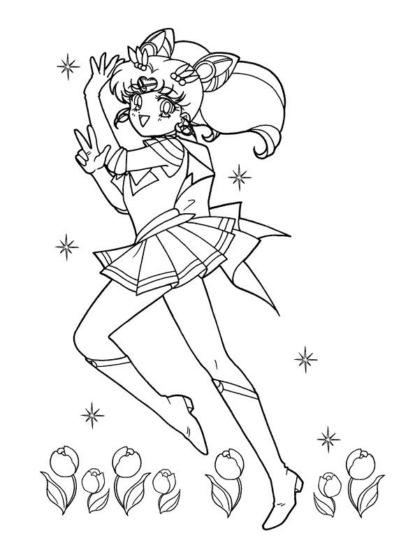 Fisă de colorat cu Sailor moon de colorat p01