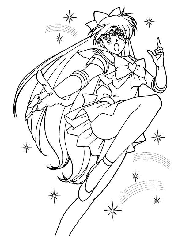 Fisă de colorat cu Sailor moon de colorat p66