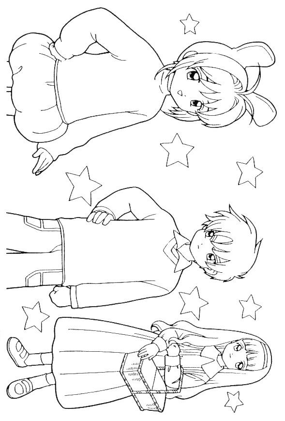 Fisă de colorat cu Sakura de colorat p16