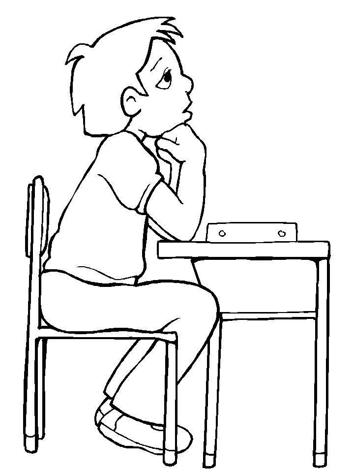 Fisă de colorat cu Scoala de colorat p23