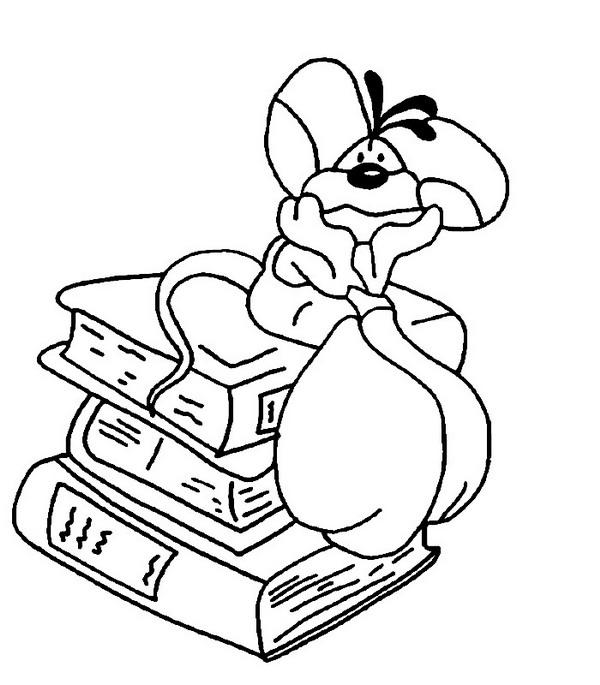 Fisă de colorat cu Scoala de colorat p51