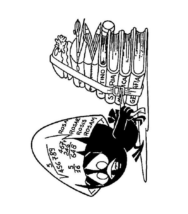 Fisă de colorat cu Scoala de colorat p56