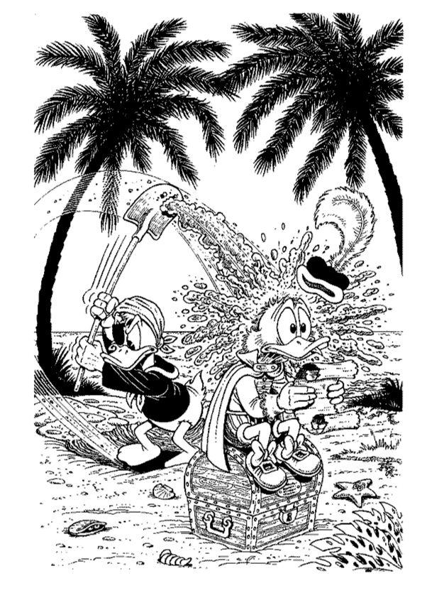 Fisă de colorat cu Scrooge mcduck de colorat p09