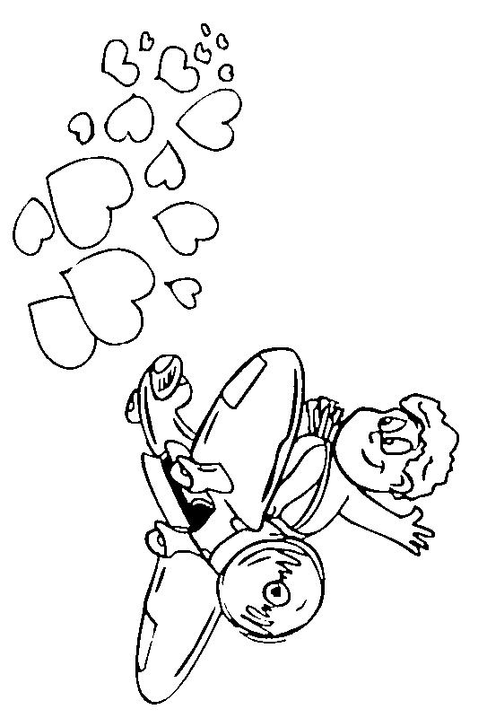 Fisă de colorat cu Sfantul valentin de colorat p07