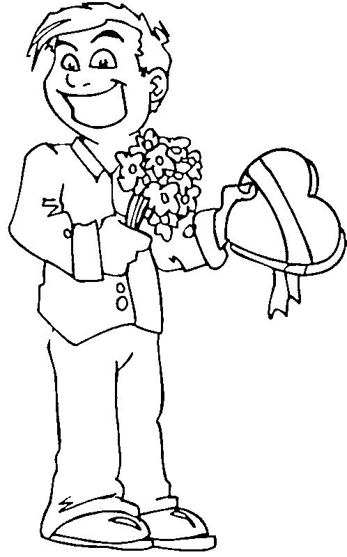 Fisă de colorat cu Sfantul valentin de colorat p26