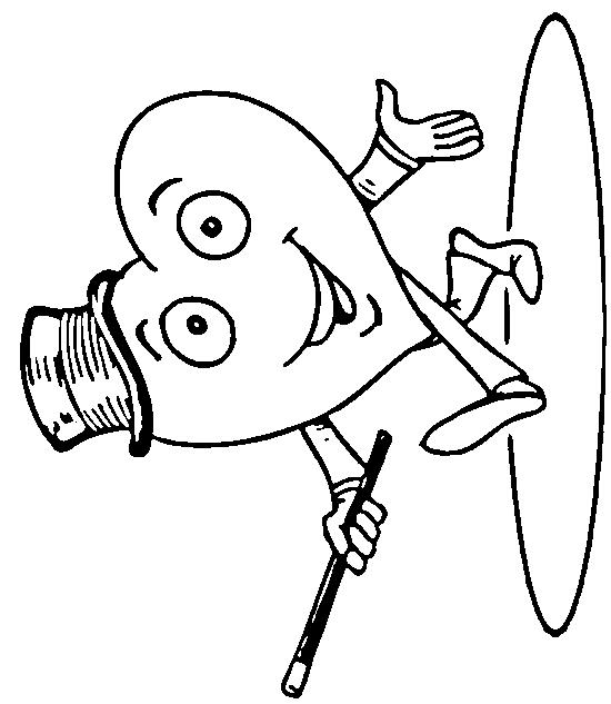 Fisă de colorat cu Sfantul valentin de colorat p61