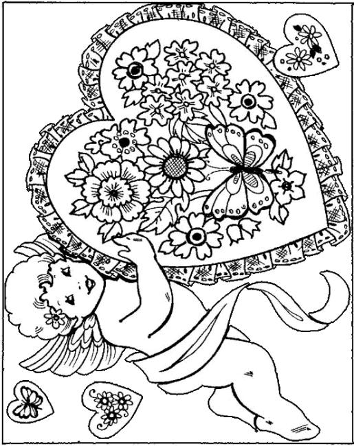 Fisă de colorat cu Sfantul valentin de colorat p64