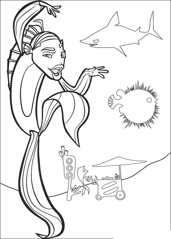 Fisă de colorat cu Shark tale de colorat p03