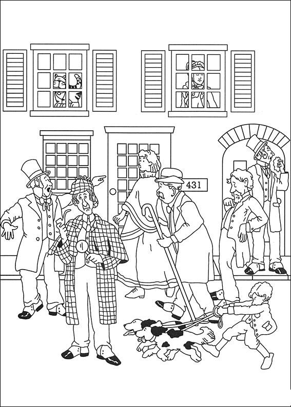 Fisă de colorat cu Sherlock holmes de colorat p08