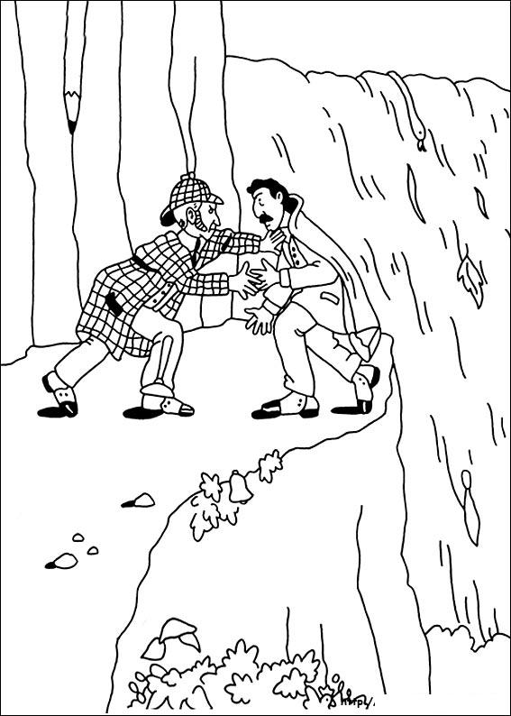 Fisă de colorat cu Sherlock holmes de colorat p10