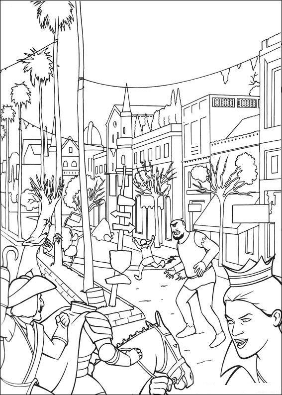 Fisă de colorat cu Shrek de colorat p10