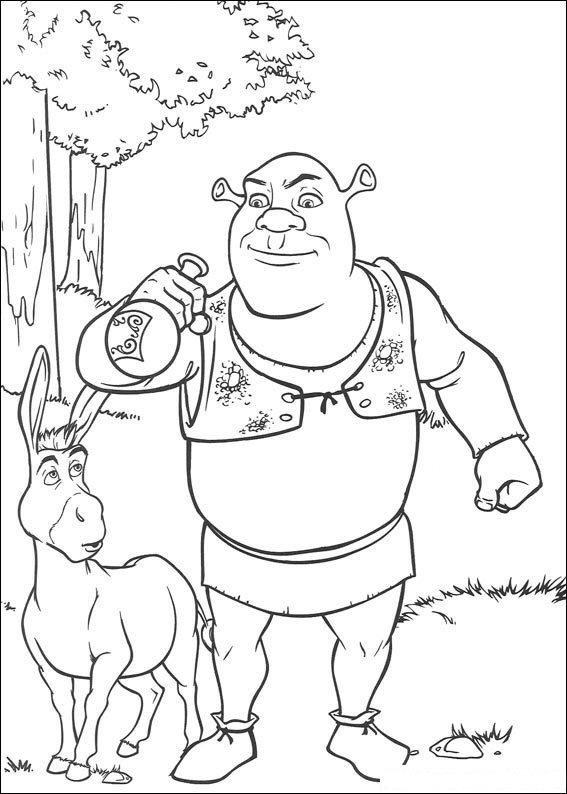 Fisă de colorat cu Shrek de colorat p113