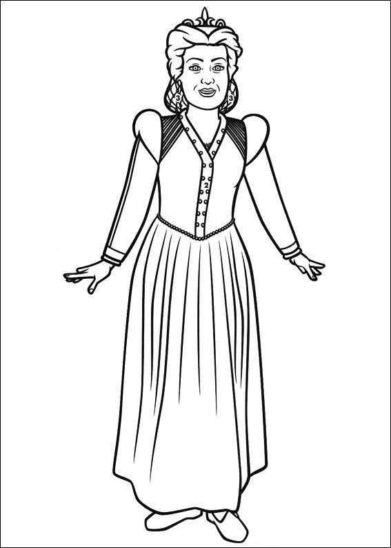 Fisă de colorat cu Shrek de colorat p13