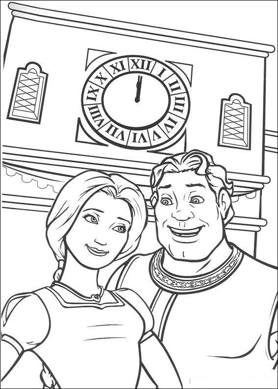 Fisă de colorat cu Shrek de colorat p132