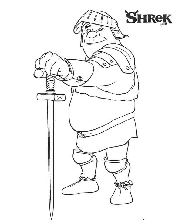 Fisă de colorat cu Shrek de colorat p16